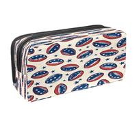 VAPOKF Trousse à crayons avec fermeture éclair pour garçons et filles, fournitures scolaires et de bureau, rugby et étoile, multicolore, 2.3x8.2x3.9in/6x21x10cm, Trousse à crayons