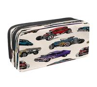 VAPOKF Trousse à crayons avec fermeture éclair pour garçons et filles, fournitures scolaires et de bureau, manette de jeu vintage, Vintage American Muscle Cars, 2.3x8.2x3.9in/6x21x10cm, Trousse à