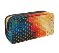 VAPOKF Trousse à crayons avec fermeture éclair pour garçons et filles, fournitures scolaires et de bureau, vieille table de mathématiques, multicolore, 2.3x8.2x3.9in/6x21x10cm, Trousse à crayons