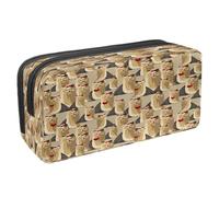 VAPOKF Trousse à crayons avec fermeture éclair pour garçons et filles, fournitures scolaires et de bureau, aquarelle vache pâturant sur l'herbe, Chien Yorkshire Terrier, 2.3x8.2x3.9in/6x21x10cm,