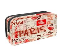 VAPOKF Trousse à crayons avec fermeture éclair pour garçons et filles, fournitures scolaires et de bureau, abeilles mignonnes et grosses, Parole de Paris, 2.3x8.2x3.9in/6x21x10cm, Trousse à crayons