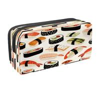 VAPOKF Trousse à crayons avec fermeture éclair pour garçons et filles, fournitures scolaires et de bureau, sushi de toutes sortes, multicolore, 2.3x8.2x3.9in/6x21x10cm, Trousse à crayons