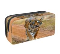 VAPOKF Trousse à crayons avec fermeture éclair pour garçons et filles, fournitures scolaires et de bureau, tigre Prowl on The Road, Tiger Prowl on the Road, 2.3x8.2x3.9in/6x21x10cm, Trousse à crayons