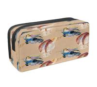 VAPOKF Trousse à crayons avec fermeture éclair pour garçons et filles, fournitures scolaires et de bureau, aquarelle oiseaux rouges, Beaux anges avec des ailes, 2.3x8.2x3.9in/6x21x10cm, Trousse à