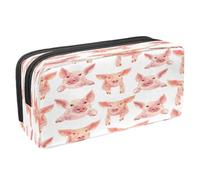 VAPOKF Trousse à crayons avec fermeture éclair pour garçons et filles, fournitures scolaires et de bureau, Happy Chinese New Year of Pig, Aquarelle Pink Pig, 2.3x8.2x3.9in/6x21x10cm, Trousse à crayons