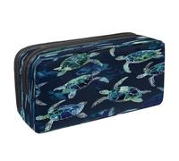 VAPOKF Trousse à crayons avec fermeture éclair pour garçons et filles, fournitures scolaires et de bureau, tortue d'animaux marins, multicolore, 2.3x8.2x3.9in/6x21x10cm, Trousse à crayons