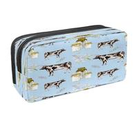 VAPOKF Trousse à crayons avec fermeture éclair pour garçons et filles, fournitures scolaires et de bureau, singe suspendu dans la jungle, Aquarelle de la ferme vache et lait, 2.3x8.2x3.9in/6x21x10cm,