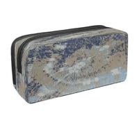 VAPOKF Trousse à crayons avec fermeture éclair pour garçons et filles, fournitures scolaires et de bureau, planète spatiale, lune, étoiles, ciel nocturne, Art bohème Tie Dye, 2.3x8.2x3.9in/6x21x10cm