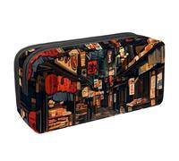 VAPOKF Trousse à crayons avec fermeture éclair pour garçons et filles, fournitures scolaires et de bureau, Japan Tokyo Street Shop