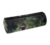 VAPOKF Trousse à crayons avec imprimé canards indiens - En cuir synthétique - Pour étudiant - Pour femmes, filles, garçons, enfants - Fournitures scolaires et de bureau, multicolore, 20x6.3x6.3 CM