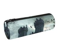 VAPOKF Trousse à crayons Black Crows Before Castle - Porte-monnaie - Trousse de maquillage pour étudiants, papeterie, école, bureau