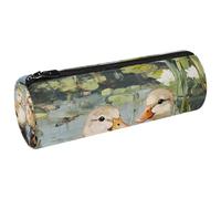 VAPOKF Trousse à crayons Canards sur l'étang de lotus - Pour crayons, pièces de monnaie, maquillage - Pour étudiant, papeterie, école, bureau