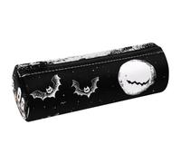 VAPOKF Trousse à crayons d'Halloween avec imprimé tombeau fantôme, en cuir synthétique, trousse de papeterie pour étudiants, trousse de maquillage pour femmes, filles, garçons, enfants, fournitures
