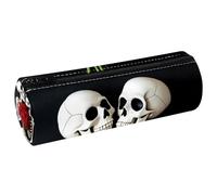 VAPOKF Trousse à crayons en cuir avec bouquet de roses - Pour ranger des stylos, des pièces de monnaie, des cosmétiques, du maquillage - Pour étudiant, papeterie, école, bureau