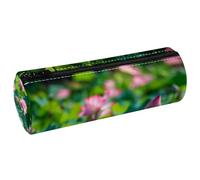 VAPOKF Trousse à crayons en cuir avec motif fleur de lotus pour ranger des stylos, des pièces de monnaie, des cosmétiques, des fournitures de bureau ou des étudiants