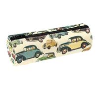 VAPOKF Trousse à crayons en cuir rétro colorée pour ranger des stylos, des pièces de monnaie, des cosmétiques, des fournitures de bureau, des élèves, multicolore, 20x6.3cm/7.9x2.5in, Trousse à crayons