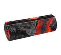 VAPOKF Trousse à crayons en cuir synthétique avec imprimé magma de lave pour étudiants, papeterie, maquillage, pour femmes, filles, garçons, enfants, fournitures scolaires et de bureau, multicolore
