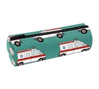 VAPOKF Trousse à crayons en cuir synthétique avec motif voitures d'ambulance - Trousse de maquillage pour femmes, filles, garçons, enfants, fournitures scolaires et de bureau, multicolore, 20x6.3x6.3