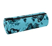 VAPOKF Trousse à crayons en cuir synthétique avec papillons volants et insectes, trousse de maquillage pour femmes, filles, garçons, enfants, fournitures scolaires et de bureau, multicolore