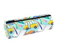 VAPOKF Trousse à crayons en cuir synthétique pour carnet de notes, trousse de maquillage pour femmes, filles, garçons, enfants, fournitures scolaires et de bureau, multicolore, 20x6.3x6.3 CM, Trousse