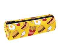 VAPOKF Trousse à crayons en cuir synthétique pour restauration rapide, collations, boissons et desserts, trousse de maquillage pour femmes, filles, garçons, enfants, fournitures scolaires et de bureau