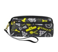 VAPOKF Trousse à crayons en polyuréthane avec fermeture éclair pour garçons et filles, fournitures scolaires et de bureau - Symboles de la victoire, multicolore, 20.5x5x8.5cm/8.1x2x3.3in, Organiseur