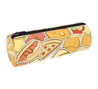VAPOKF Trousse à crayons en toile pour aliments rapides, pizzas, hamburgers, fromage, porte-monnaie, maquillage, pour étudiants, papeterie, école, bureau, multicolore, 20x6.3cm/7.9x2.5in, Trousses à