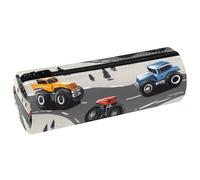 VAPOKF Trousse à crayons Monster Truck Cars on Road - En cuir synthétique - Pour étudiants, papeterie, maquillage - Pour femmes, filles, garçons, enfants - Fournitures scolaires et de bureau