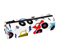 VAPOKF Trousse à crayons Monster Truck en cuir PU pour étudiants, papeterie, trousse de maquillage pour femmes, filles, garçons, enfants, fournitures scolaires et de bureau, multicolore, 20x6.3x6.3 CM