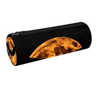 VAPOKF Trousse à crayons motif chauve-souris volante pleine lune pour ranger des stylos, des pièces de monnaie, des cosmétiques, des articles de papeterie, l'école, le bureau