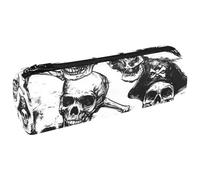 VAPOKF Trousse à crayons motif crânes de pirates morts - Pour ranger des stylos, des pièces de monnaie, des cosmétiques, des cosmétiques, des fournitures de bureau, des élèves