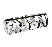 VAPOKF Trousse à crayons Penguin Empire, trousse à crayons en cuir synthétique pour étudiants, papeterie, trousse de maquillage pour femmes, filles, garçons, enfants, fournitures scolaires et de