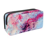 VAPOKF Trousse à crayons, pochette de papeterie pour adolescents, garçons et filles, fournitures scolaires de bureau - Texture artistique bleu rose fractale, multicolore, 2.3x8.2x3.9in/6x21x10cm,