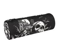 VAPOKF Trousse à crayons, porte-monnaie, maquillage, motif crânes, château d'arbre mort, pour Halloween, papeterie, école, bureau