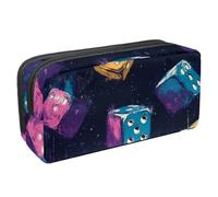 VAPOKF Trousse à crayons pour adolescents, garçons et filles, fournitures scolaires et de bureau, dés de casino colorés, multicolore, 2.3x8.2x3.9in/6x21x10cm, Organiseur de sac