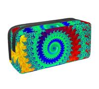 VAPOKF Trousse à crayons pour adolescents, garçons et filles, fournitures scolaires et de bureau - Fractale abstraite, multicolore, 2.3x8.2x3.9in/6x21x10cm, Organiseur de sac