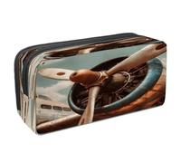 VAPOKF Trousse à crayons pour adolescents, garçons et filles, fournitures scolaires et de bureau - Hélice de chasse aérienne vintage