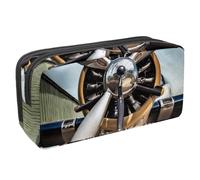 VAPOKF Trousse à crayons pour adolescents, garçons et filles, fournitures scolaires et de bureau - Hélice à jet d'avion, multicolore, 2.3x8.2x3.9in/6x21x10cm, Organiseur de sac