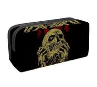 VAPOKF Trousse à crayons pour adolescents, garçons et filles, fournitures scolaires et de bureau - Horro Metal Skull Death, multicolore, 2.3x8.2x3.9in/6x21x10cm, Organiseur de sac