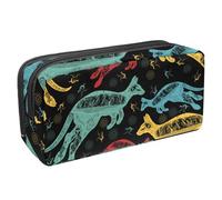 VAPOKF Trousse à crayons pour adolescents, garçons et filles, fournitures scolaires et de bureau - Kangourou Mon et bébé, multicolore, 2.3x8.2x3.9in/6x21x10cm, Organiseur de sac