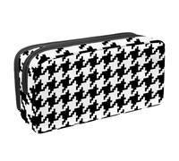 VAPOKF Trousse à crayons pour adolescents, garçons et filles, fournitures scolaires et de bureau - Motif pied-de-poule noir et blanc, multicolore, 2.3x8.2x3.9in/6x21x10cm, Organiseur de sac