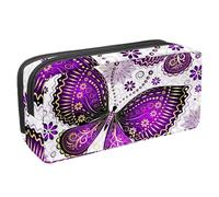VAPOKF Trousse à crayons pour adolescents, garçons et filles, fournitures scolaires et de bureau - Motif mandala floral papillon, multicolore, 2.3x8.2x3.9in/6x21x10cm, Organiseur de sac