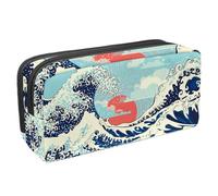 VAPOKF Trousse à crayons, trousse de papeterie pour adolescents, garçons et filles, fournitures scolaires et de bureau - Océan orageux avec de grandes vagues, multicolore, 2.3x8.2x3.9in/6x21x10cm,