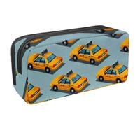 VAPOKF Trousse à crayons, trousse de papeterie pour adolescents, garçons et filles, fournitures scolaires de bureau - Voitures de taxi sur la route, multicolore, 2.3x8.2x3.9in/6x21x10cm, Organiseur de