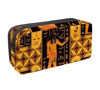 VAPOKF Trousse à crayons, trousse de papeterie pour adolescents, garçons et filles, fournitures scolaires de bureau - Dieux hiéroglyphes égyptiens anciens, multicolore, 2.3x8.2x3.9in/6x21x10cm,