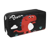 VAPOKF Trousse à crayons, trousse de papeterie pour adolescents, garçons et filles, fournitures scolaires et de bureau - Joli dinosaure de dessin animé Hello, multicolore, 2.3x8.2x3.9in/6x21x10cm,