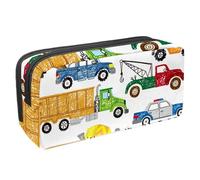 VAPOKF Trousse à crayons, trousse de papeterie pour adolescents, garçons et filles, fournitures scolaires de bureau - Doodle voiture, taxi, camion, multicolore, 2.3x8.2x3.9in/6x21x10cm, Organiseur de