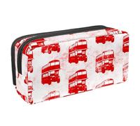 VAPOKF Trousse à crayons, trousse de papeterie pour adolescents, garçons et filles, fournitures scolaires de bureau - Ren Double Decker London Bus, multicolore, 2.3x8.2x3.9in/6x21x10cm, Organiseur de