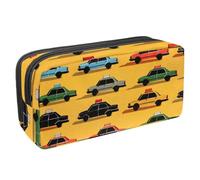VAPOKF Trousse à crayons, trousse de papeterie pour adolescents, garçons et filles, fournitures scolaires et de bureau - Voiture de taxi colorée, multicolore, 2.3x8.2x3.9in/6x21x10cm, Organiseur de