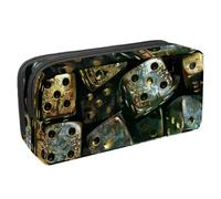 VAPOKF Trousse à crayons, trousse de papeterie pour adolescents, garçons et filles, fournitures scolaires de bureau - dés de casino en fer, multicolore, 2.3x8.2x3.9in/6x21x10cm, Organiseur de sac